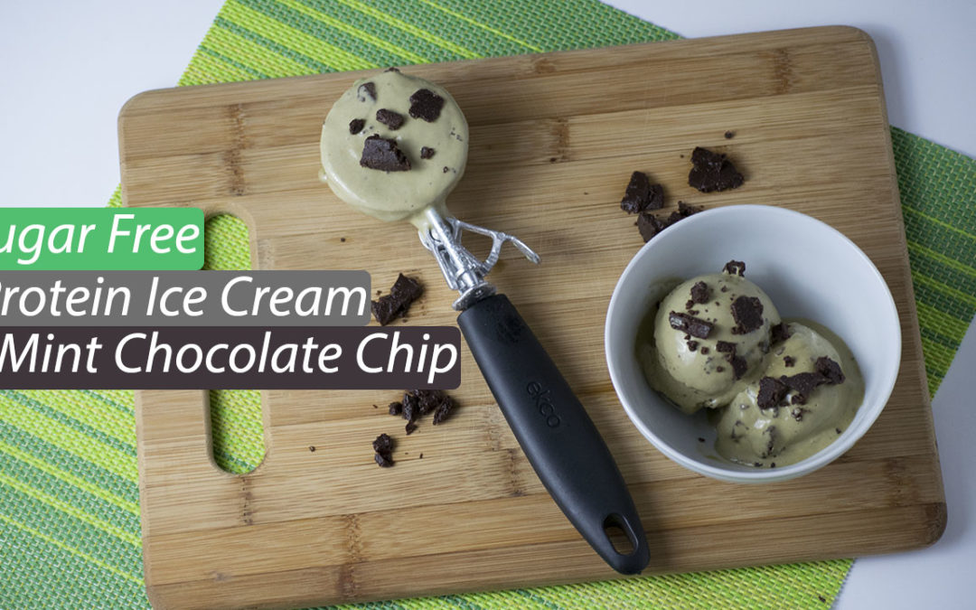 Sugar Free Protein Ice Cream Recipe | Mint Chocolate Chip